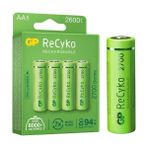 Ayt Gp Recyko Aa 2600 Mah Şarjlı 4 Lü Pil Şarjlı Kalem Pil 500 Şarja Kadar Kullanım
