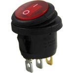 Ayt IC-131W Yuvarlak 220 Volt Işıklı Su Geçirmez On Off Anahtar 3 Pin Aç Kapa Düğme Buton 24.7 x 35.7 mm