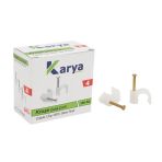 Ayt Kroşe 4 Numara Çelik Çivili 8 Mm Kroşe 100 Lü Paket 2X4 Kablolar İçin Kablo Tutucu Kroşe