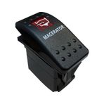 Ayt Macarator Sembollu Lambali Isikli Arac On Off Ac Kapa Anahtar Dugme Oto Icin 12-24 Volt Switch 3 Pinli
