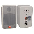 Ayt Magicvoice MV-21 10 CM 40 Watt Komütatörlü Hat Trafolu Beyaz Sütun Hoparlör 2'Li Okul Cami Konferans Salonu Hoparlörü