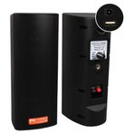 Ayt Magicvoice MV-26 2X7.5 CM 50 Watt Komütatörlü Hat Trafolu Siyah Sütun Hoparlör 2'Li Okul Cami Konferans Salonu Hoparlörü