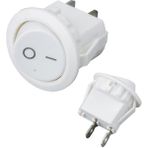 Ayt Mini Yuvarlak Işıksız On Off Beyaz Anahtar Aç Kapa Düğme Buton IC-134E - Gri