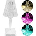 Ayt Powermaster Gece Lambası Dekoratif Rgb Renkli Ledli Ambiyans Masa Üstü Aydınlatma Kumandalı Şarjlı Kristal Görünüm