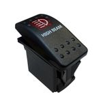 Ayt Projektor Lamba Sembollu Lambali Isikli Arac On Off Ac Kapa Anahtar Dugme Oto Icin 12-24 Volt Switch 3 Pinli