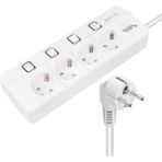 Ayt Vea VE-XMAN104 A Class 4'lü Anahtarlı 1.5 Metre Grup Priz Akım Korumalı Priz 2 USB 4000 Watt 16 Amper Isıya Dayanıklı