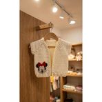 ayta kids clothing toys Michey mouse bebek yeleği Alize yün bebek hediyesi baby vest el örgüsü 0-3 ay
