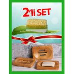 Aytan Home Keçi Sütlü Aloe Veralı Kabak Lifli Sabun + Bambu Katı Sabunluk (Doğal Ahşap) 2'li Set