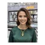 aytekgold 24 Ayar Gram Altınlı Fiyonk Kolye