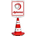 Aytemiz Logo Çift Taraf Baskı Trafik Koni Seti Trafik Dubası