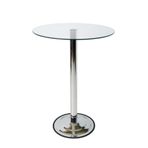 Aytuğ Masa Bar Masası Bistro Cafe Cam Yuvarlak Kokteyl 110 Cm