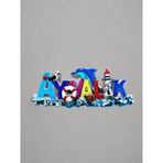 Ayvalık Temalı Kabartma Polyester Magnet Buzdolabı Süsü 10,5 cm x 4,5 cm (kod:1073)