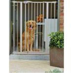 Ayvella Köpek Bariyeri Güvenlik Kapısı 75-85 cm Arası Genişlik 80 cm Yükseklik Metal Köpek Çit Köpek Eğitim Evde Güvenlik - Beyaz