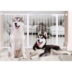 Ayvella Köpek Kapı Bariyer Çit Otomatik Kilitli Kapı - Beyaz