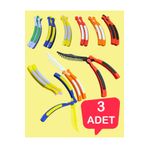 Ayver 3 Adet Renkli Oval Ustura Kıpır Bıçak Tarak Modelli Kelebek Stilinde Oyuncak Sallama Stres Oyuncağı