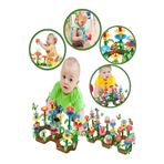 Ayver 52 Parça Bahçe Çiçek Yapım Seti Yapı Blokları Yapboz Bul Tak Puzzle Eğitici Oyuncak Çiçek Bahçesi