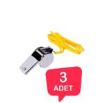 Ayver METAL DÜDÜK DEPREM DÜDÜĞÜ HAKEM DÜDÜĞÜ İPLİ METAL DÜDÜK 3 ADET