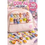 Ayver RENGARENK KAWAİİ CHARM FİGÜRLÜ FERMUAR SÜSÜ ÇANTA SÜSÜ, CÜZDAN SÜSÜ 10 ADET