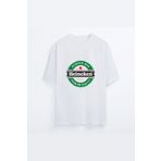 AYYA Unisex Oversize Beyaz Heineken T-shirt 92551-Oversize-Beyaz-Heineken