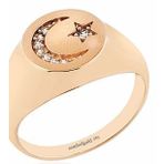 Ayyıldız 14K Rose Gold Şövalye Altın Yüzük