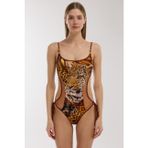 AYYILDIZ 5206-E425 Ayyıldız 5206 Leopar Desenli Mayokini