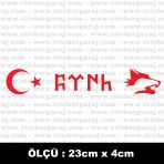 Ayyıldız Kurt Kırmızı Sticker 2 Adet