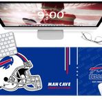 AYYQHC Büyük Oyun Mouse Pad, Dikişli Kenarları ile Genişletilmiş Masa Mousepad Futbol Bilgisayar Klavye Pedi, Spor Hayranları için Mavi Tasarım, 80 x 30 cm