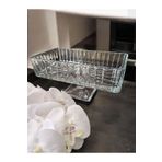 AYZ HOME Kesme Kristal Cam Baton Dikdörtgen Sunum Kase -Salata Kasesi