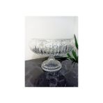Ayz Home Kesme Kristal Yuvarlak Ayaklı Sunumluk Kase 28 cm