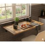 Ayz Lara Katlanır Duvar Çalışma Masası Mutfak Masası Hobi Balkon Masası Masası Atlantik Çam - 45 x 70