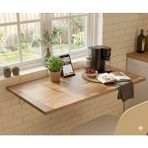 Ayz Liva Katlanabilir Duvara Monte Mutfak Masası Bilgisayara Balkon Teras Makyaj Masası Çok Amaçlı Masa Çam - Atlantik Çam - 70 x 45