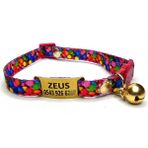 Ayz Markalama Gold Güvenlik Kilitli Kedi Tasması, Isimli Kedi Tasması, Kedi Isimlik, Kedi Künyesi, Safety Click Tasma, Sallanmayan Künye - Kırmızı