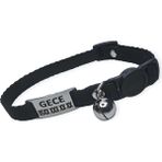 Ayz Markalama Güvenlik Kilitli Isimli Kedi Tasması, Isimlikli Kedi Tasması, Sallanmayan Kedi Künyesi, Safety Click Tasma - Siyah - Küçük Boy