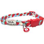 Ayz Markalama Güvenlik Kilitli Isimli Kedi Tasması, Sallanmayan Isimlik, Kedi Künyesi, Kedi Isimlik, Safety Click - Kırmızı