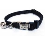 Ayz Markalama Metal Kilitli Kedi Tasması, Isimli Kedi Tasması, Kedi Isimlik, Kedi Künyesi, Isimli Köpek Tasması, Köpek Isimlik - Orta Boy - Siyah