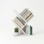 Ayz Masaüstü Kitaplık Masa Üstü Raf Mini Kitaplık Kitap Düzenleyici Kitap Rafı Çalışma Masası Ofis Organizer Ağaç - Beyaz