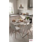 Ayz Vorkır 2 Katlanır Çalışma Masası Yemek Masası Mutfak Masası Balkon Masası Beyaz - Beyaz - 90 x 80