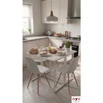AYZ Vorkır 2 Katlanır Çalışma Masası Yemek Masası Mutfak Masası Balkon Masası Beyaz-Beyaz