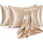 Ayza Dişil Mührü Saten Yastık Kılıfı 2 Adet (Gold Ipek) - Altın - 50x70 cm