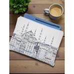 Ayza Stüdyo Istanbul Silüeti Çizgisel Desenli iPad Tablet Çantası, 10-12 Inç Uyumlu