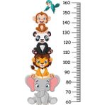 Ayza Tasarım Çocuk Odası Sevimli Hayvanlar Boy Ölçer Sticker Boy Cetveli Sticker - Renkli - 50 x 50 cm