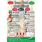 Ayza Tasarım İsme Özel Filistin Temalı Su Geçirmez Okul Etiketi Kişiye Özel Erkek Çocuk İsim Etiketi Kırtasiye - Çok Renkli