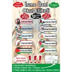 Ayza Tasarım İsme Özel Filistin Temalı Su Geçirmez Okul Etiketi Kişiye Özel Erkek Çocuk Isim Etiketi Kırtasiye İsim Etiketi - Çok Renkli