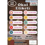 Ayza Tasarım Isme Özel Okul Etiketi Isim Etiketi Kalem Defter Etiketi Sticker Papatya Figürlü Isimli Etiket - Çok Renkli