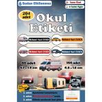 Ayza Tasarım Isme Özel Okul Etiketi Isimli Etiket Kalem Defter Etiketi Sticker Erkek Çocuk Araçlar Isim Etiketi - Çok Renkli