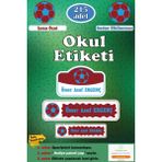 Ayza Tasarım Isme Özel Okul Etiketi Kalem Defter Etiketi Sticker Çocuk Bordo Mavi Figürlü Isim Etiketi Set-3 - Çok Renkli
