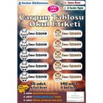 Ayza Tasarım Isme Özel Okul Etiketi Kalem Defter Etiketi Sticker Çocuk Çarpım Tablosu Figürlü Isim Etiketi - Çok Renkli