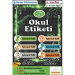 Ayza Tasarım Isme Özel Okul Etiketi Kalem Defter Etiketi Sticker Kız Çocuk Dinozor Figürlü Isim Etiketi Set-1 - Çok Renkli