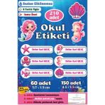 Ayza Tasarım Isme Özel Okul Etiketi Kalem Defter Etiketi Sticker Kız Erkek Çocuk Deniz Canlıları Isim Etiketi - Çok Renkli