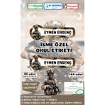 Ayza Tasarım İsme Özel Su Geçirmez Okul Etiketi Sticker Kişiye Özel Çocuk İsim Etiketi Kırtasiye Malzemeleri - Çok Renkli